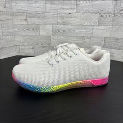 Nobull SuperFabric Outwork Trainers Neon Glitch M12 W13.5 White Neon Gym Sneaker New 