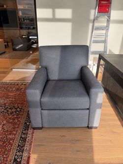 Grey Upholstered Accent Armchair