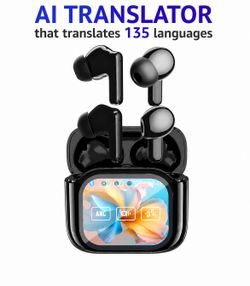 AI Translation Earbuds Real Time Wireless Bluetooth Translator with 135 languages