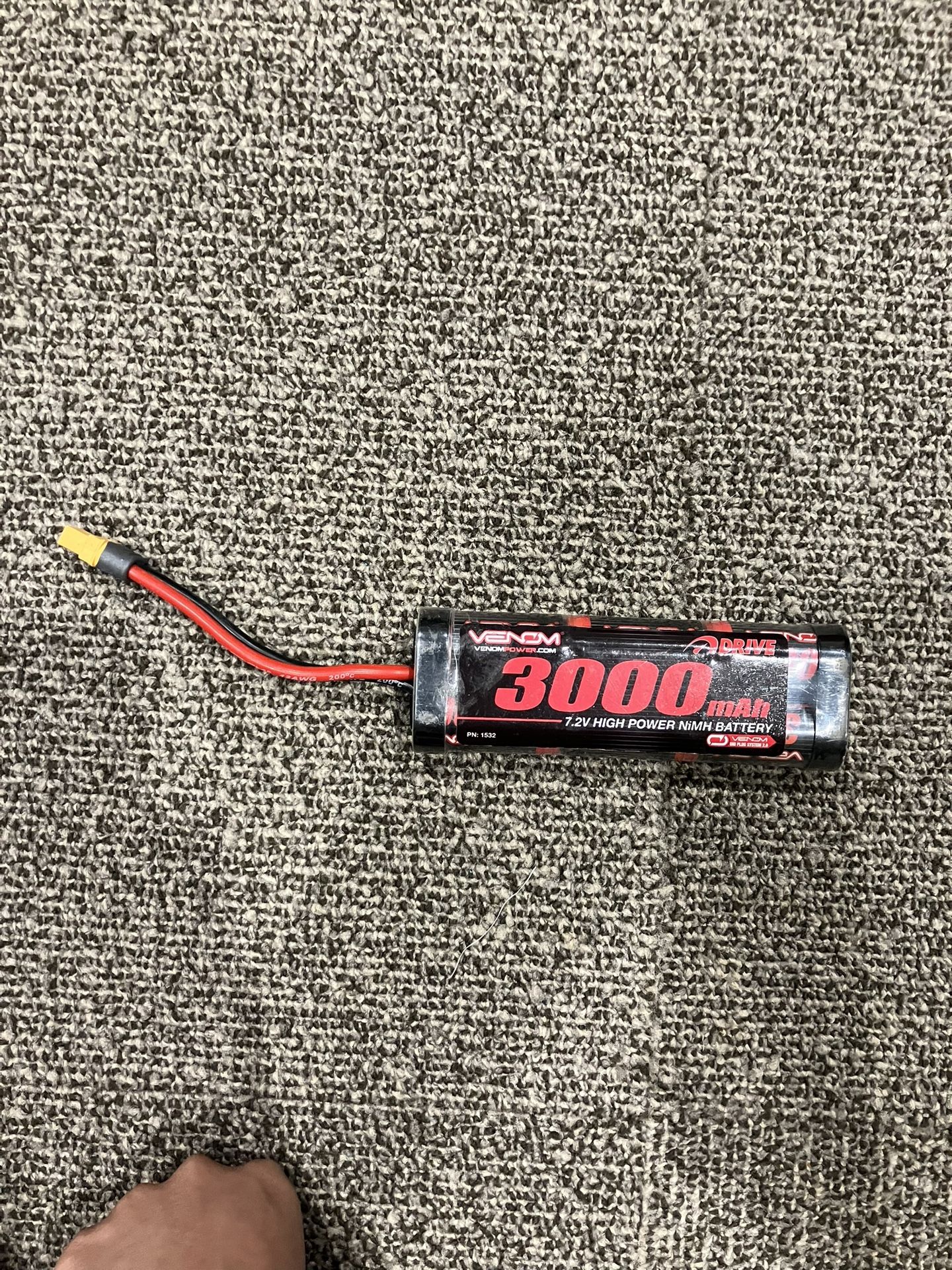 VENOM 3000MAH 7.2V SIX CELL NIMH BATTERY FLAT 5"