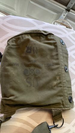 Military Olive Drab Canvas Pouch with Strap