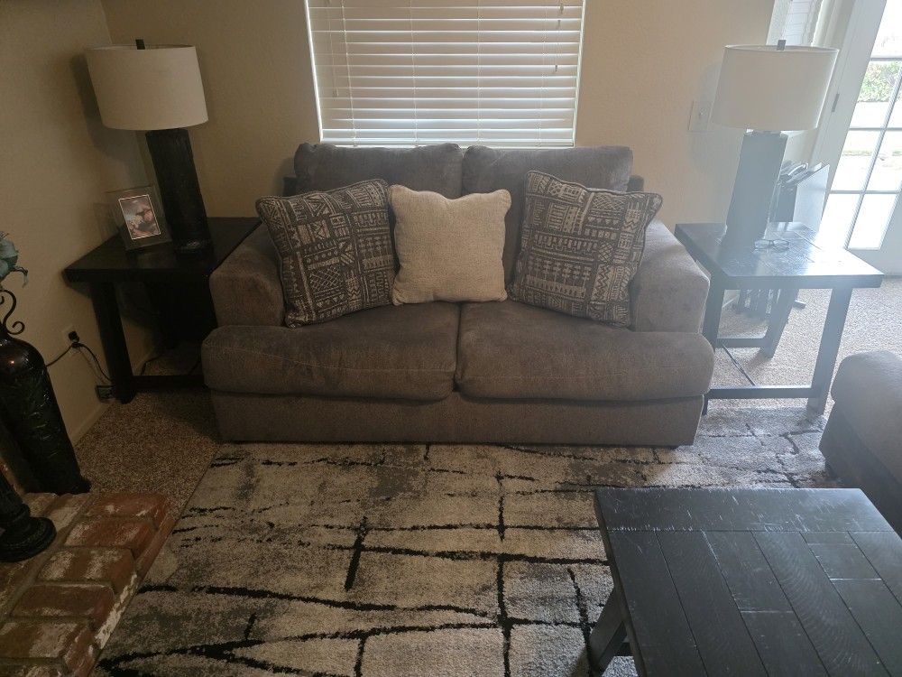 Ashley Couch Love Seat Oversize Chair With Tables