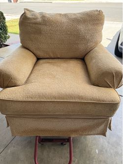 Free.  Oversized upholstered chair gold