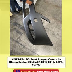 Front Bumper Covers for Nissan Sentra S/SI/SV/SR 2016 2017 2018 2019