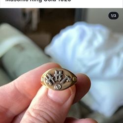 1920 Gold Masonic Ring