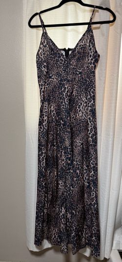 Leopard print long dress