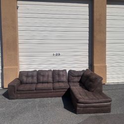 2PC Brown Sectional Couch With Free Delivery 🚚