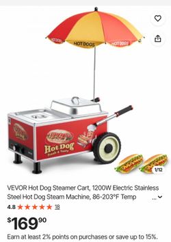 Vevor hot dog steamer