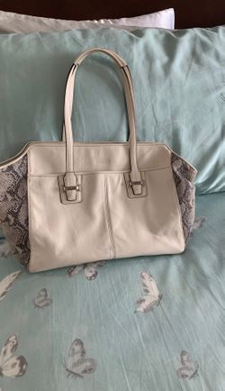 Coach bag tan and light grey. Large