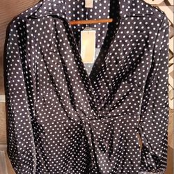 Womens  Michael Kors Polka Dot Blouse Size Small/Medium Brand New W/Tags