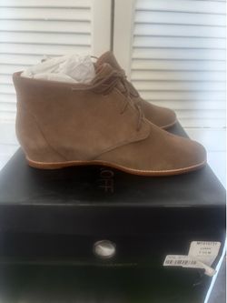Rebecca Minkoff Suede Lace Up booties brown size 7.5