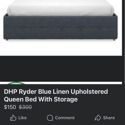 Queen Bed frame With Storage 