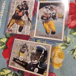 Jerome Bettis Pittsburgh Steelers Football Cards Lot Of 19 Cards