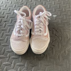 Pink Glitter Kids Vans