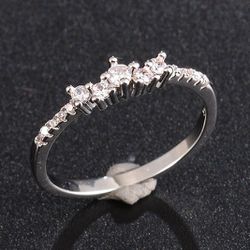 "Minimalist 925 Silver Plated Eternal Ring for Women, VIP166