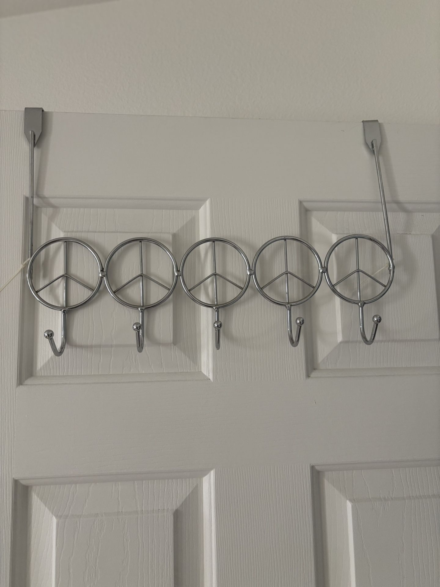 Chrome over the door towel hook