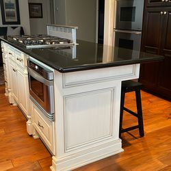Custom Kitchen Island w/ Black Granite + Dacor Appliances (8ft, High-End Build)