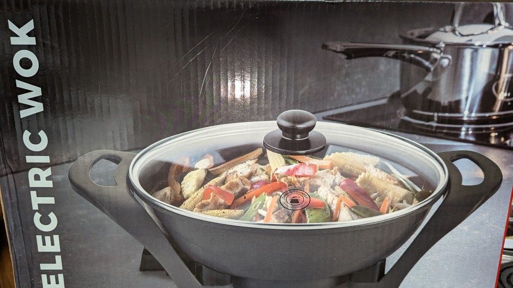 Electric Wok/Ceramic Coated 