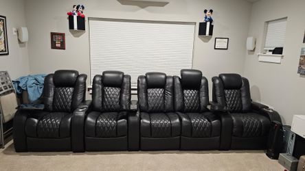 Seatcraft Diamante Home Theater Recliners (set of 5, 6 years old)