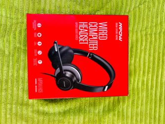 Mpow HC6 Auriculares con Cable USB para Oficina, Audífonos de Centro de Llamadas On-Ear con Conector de 3.5 Mm y Micrófono Boom con Cancelación de Rui