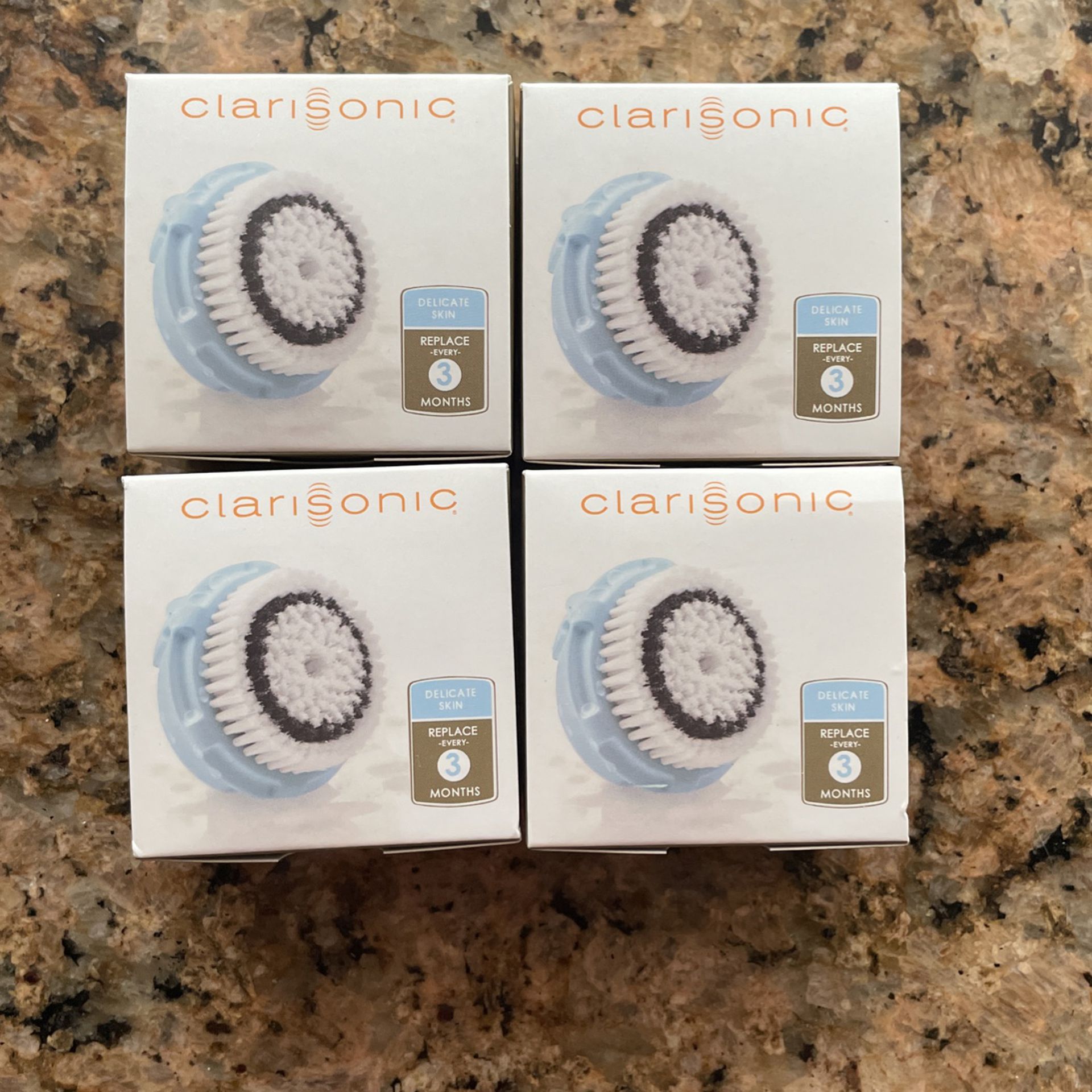 4 Pc Clarisonic Brush Heads For Delicate Skin 