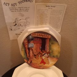 "Hello Pooh" First Issue Of "Fun In 100 Acre Woods Collection, Bradford Exchange, 1996, See Description 