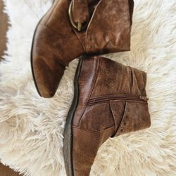 Brown Baretraps Sz 8 6" High, Heel 1 1/4", Comfort,  Side Zipper For Easy Marron 6" de Altas,  Taco De 1 1/4" Cómodas,  Zipper Al Lado Para Comodidad 