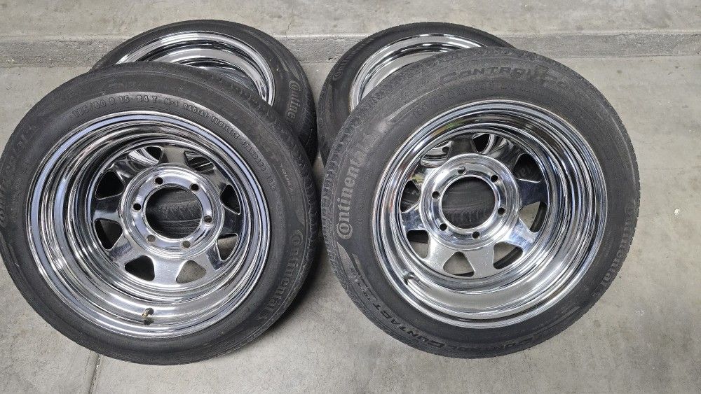 15X10 Chrome Wagon Wheels