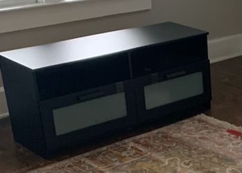 Black, IKEA 2 drawer tv stand