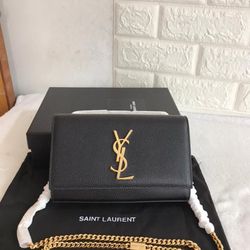 Kate Small In Caviar Leather /gold Chain