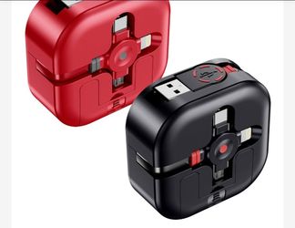 Multi charging cable 4ft for all devices 3 in 1 retractable