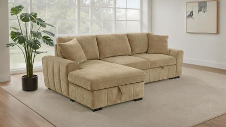 Sectional Convertible Bed Camel Fabric, New Especial price