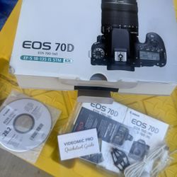 Canon EOS 70D Box + Manuals + CD + Cord