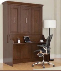 Beautiful Queen Murphy Bed/Desk Combo w/ Mattress