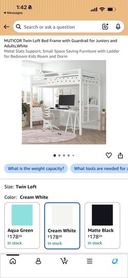 Loft bed and memory foam