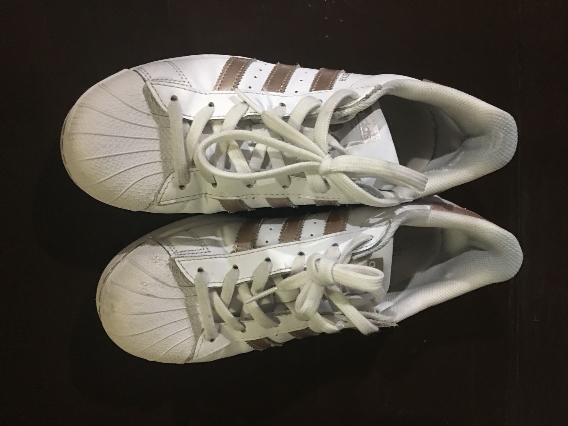 Rose Gold Adidas Superstars