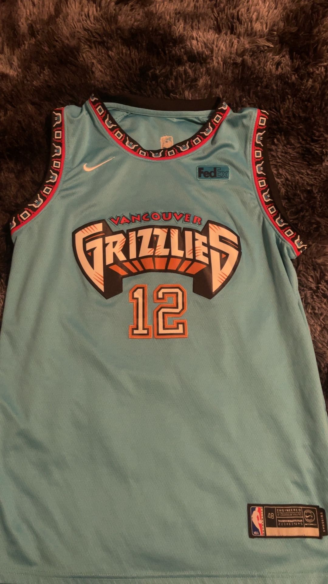 Vancouver Grizzlies MORANT 12 ウニフォーム XL Nike Ja Morant #12 Vancouver Grizzlies Throwback NBA Jersey Size