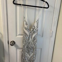 Silver Homecoming Dress