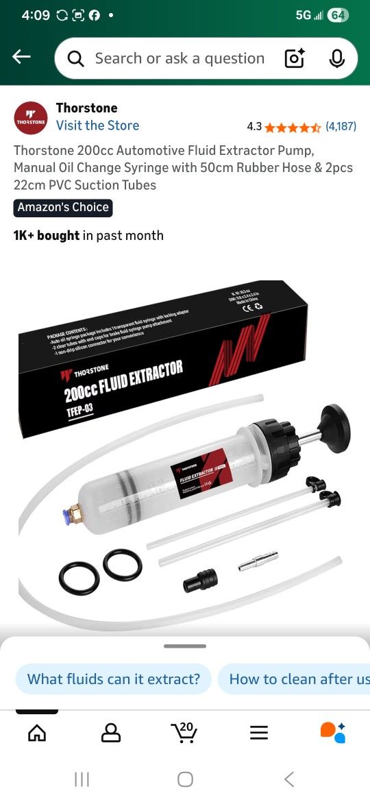 Thorstone 200cc Fluid Extractor 