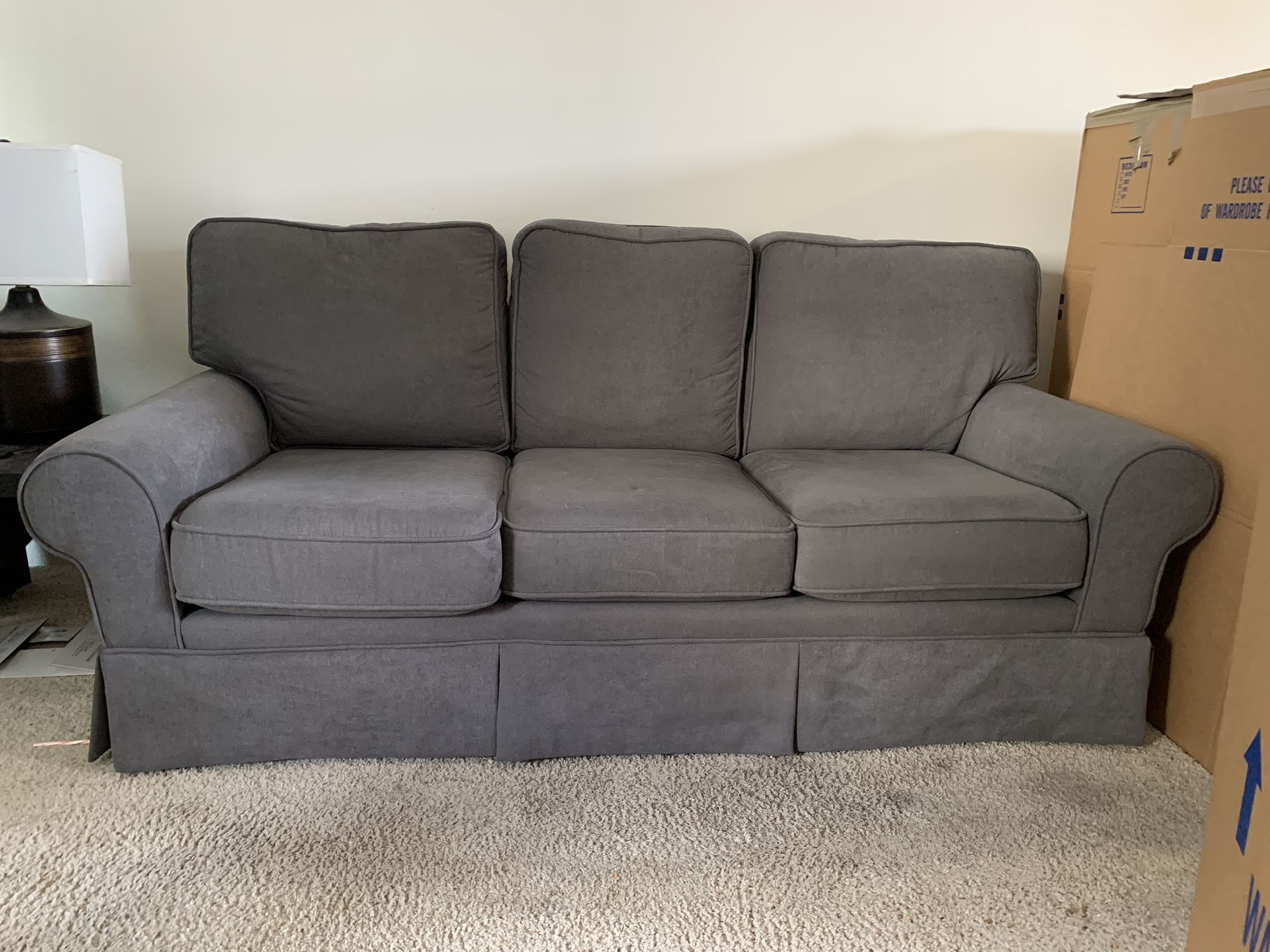 7 foot grey sofa