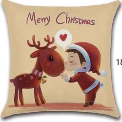 Christmas Pillow Cover 18x18, Linen New
