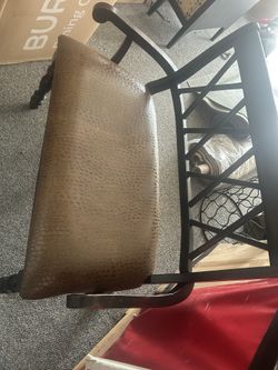 Entryway Bench Faux Alligator Skin / Leather