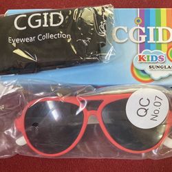 Polarized Aviator Sunglasses with Case for Boys and Girls 3-10