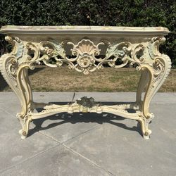 Silik Marble-Top Console Table – $630
