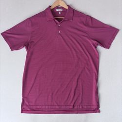 Men’s Peter Millar Summer Comfort striped polo shirt Red/white XL