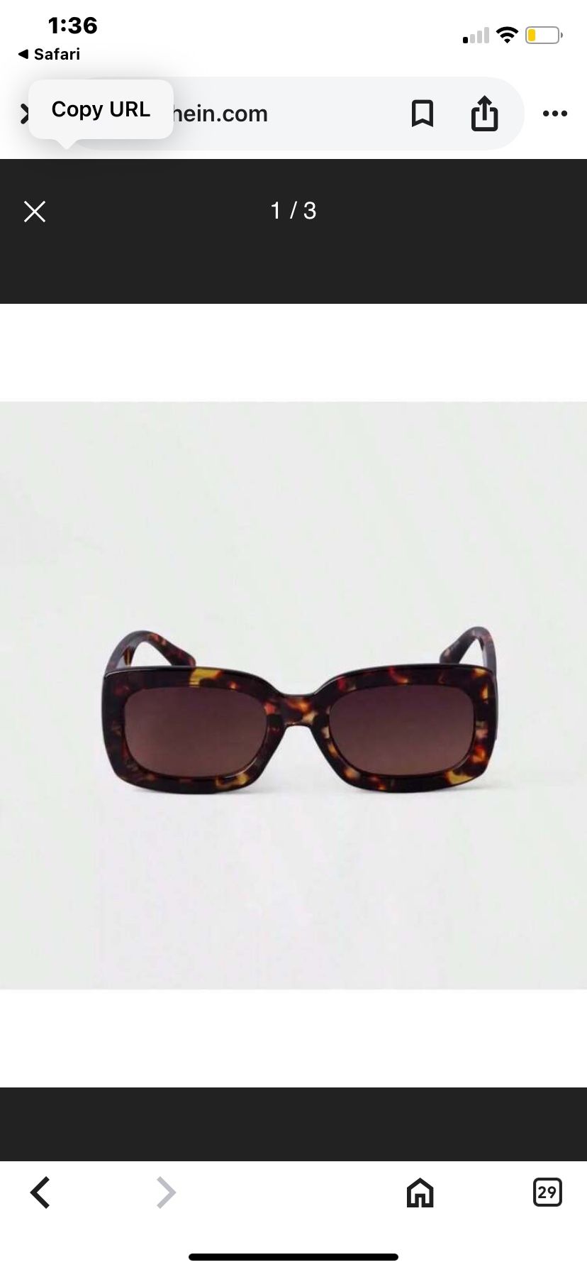 Piranha Glamour Square Sunglasses with Demi Retro Frame and Brown Gradient (S30)