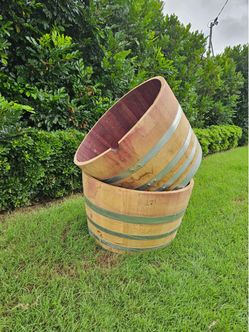 Half Wine Barrel Planter