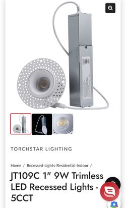 9W 1in Trimless Downlight(Fits 4in can lights)