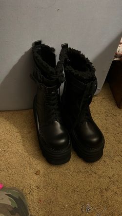 black tall boots