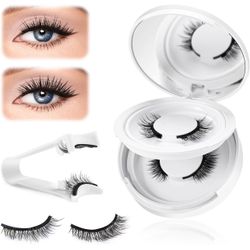 Magnetic Eyelashes with Applicator, 2 Pair Reusable Magnetic Eyelashes Natural Look, No Glue Needed Magnetic Lashes Pestañas Postizas Naturales Easy t